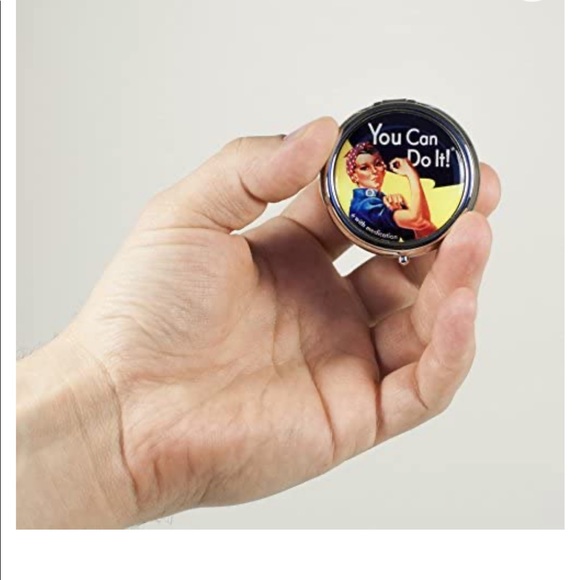 Rosie The Riveter Travel Pill Box - Picture 2 of 6